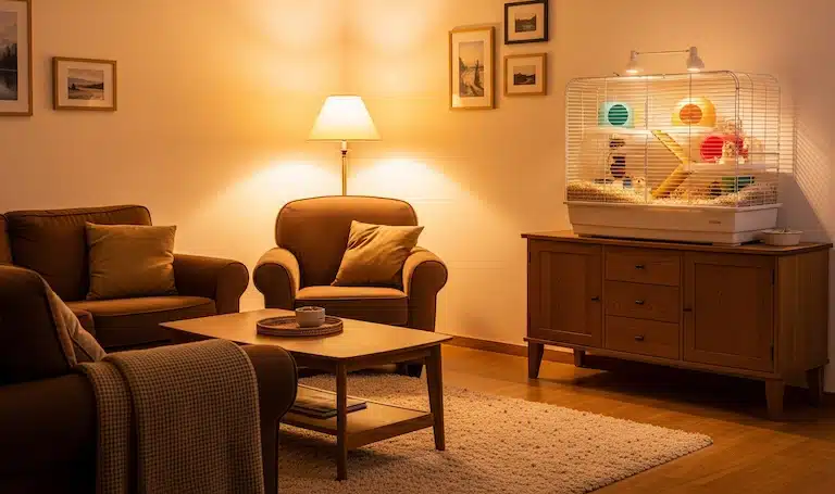 intégrer cage hamster dans sa déco