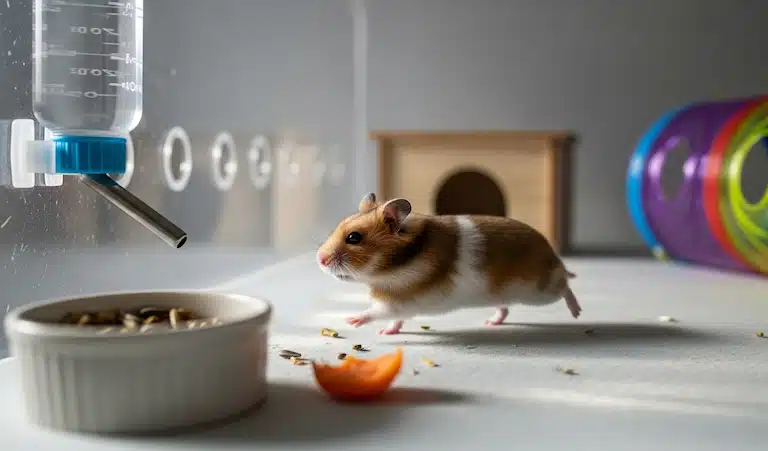 hamster qui tourne en rond
